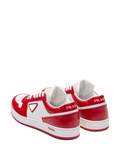 Prada triangle logo-patch low-top sneakers